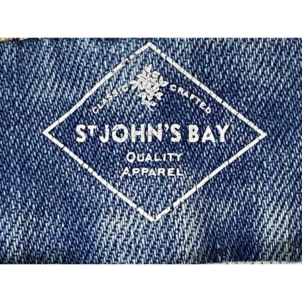 St. John’s Bay Women’s Straight Leg Jeans Size 2S Blue Stretch Denim - Picture 5 of 13